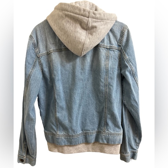 Sun + Stone Men's Trucker Hooded Denim Jacket - Picture 5 of 14